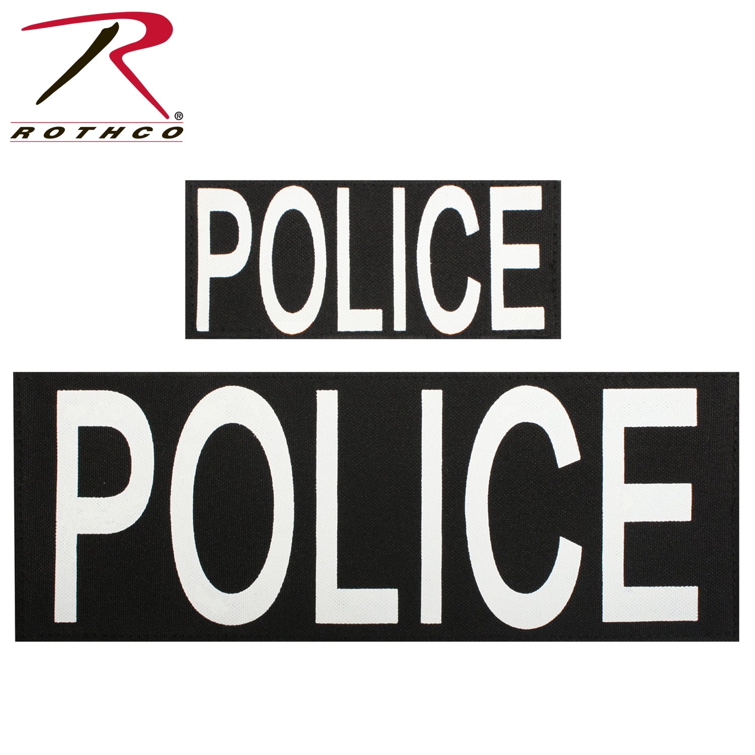 Rothco Police Patch with Hook Back Set – Small & Large Law Enforcement Patches