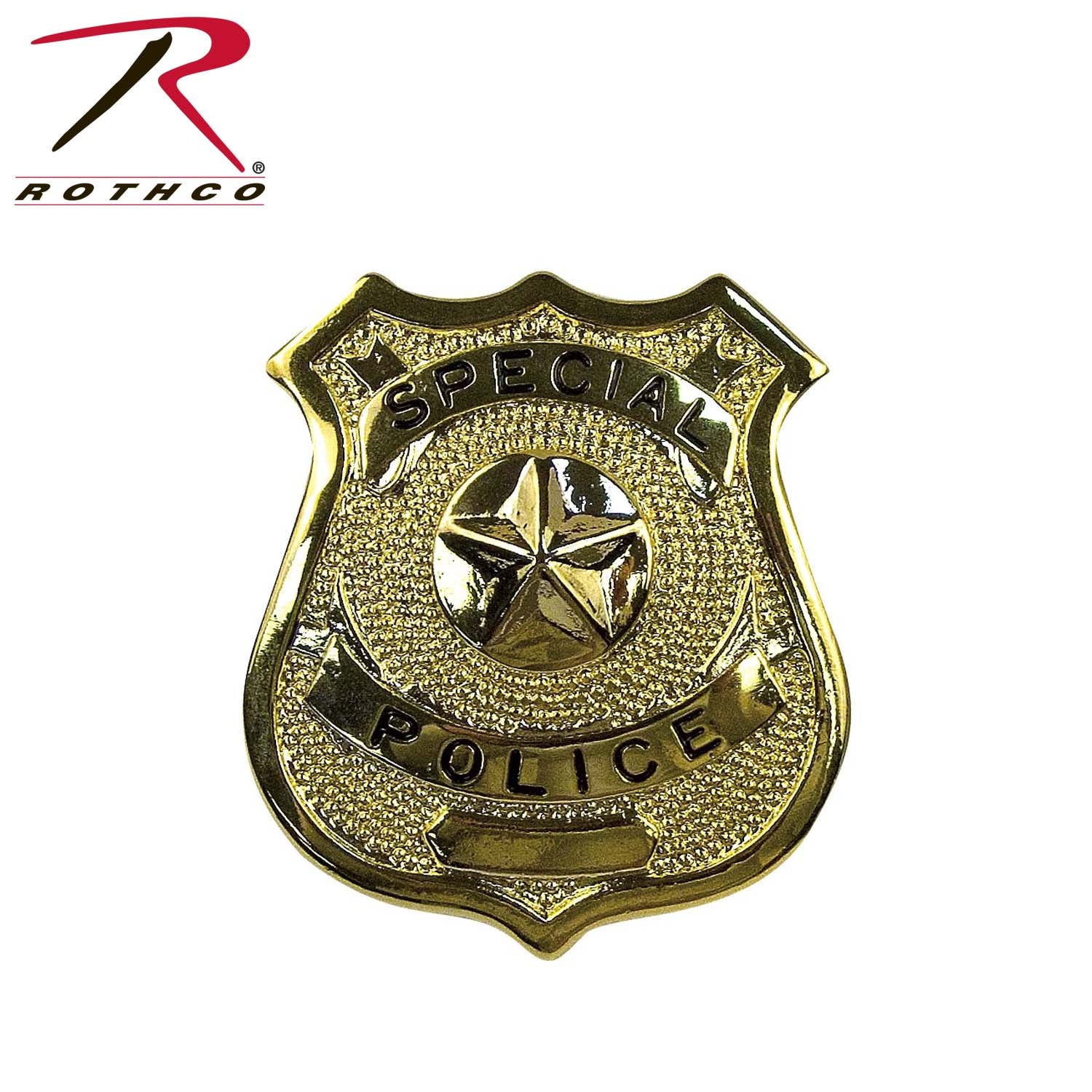 Rothco Special Police Badge Gold - Authentic Pin-Style Badge for Law Enforcement Officials