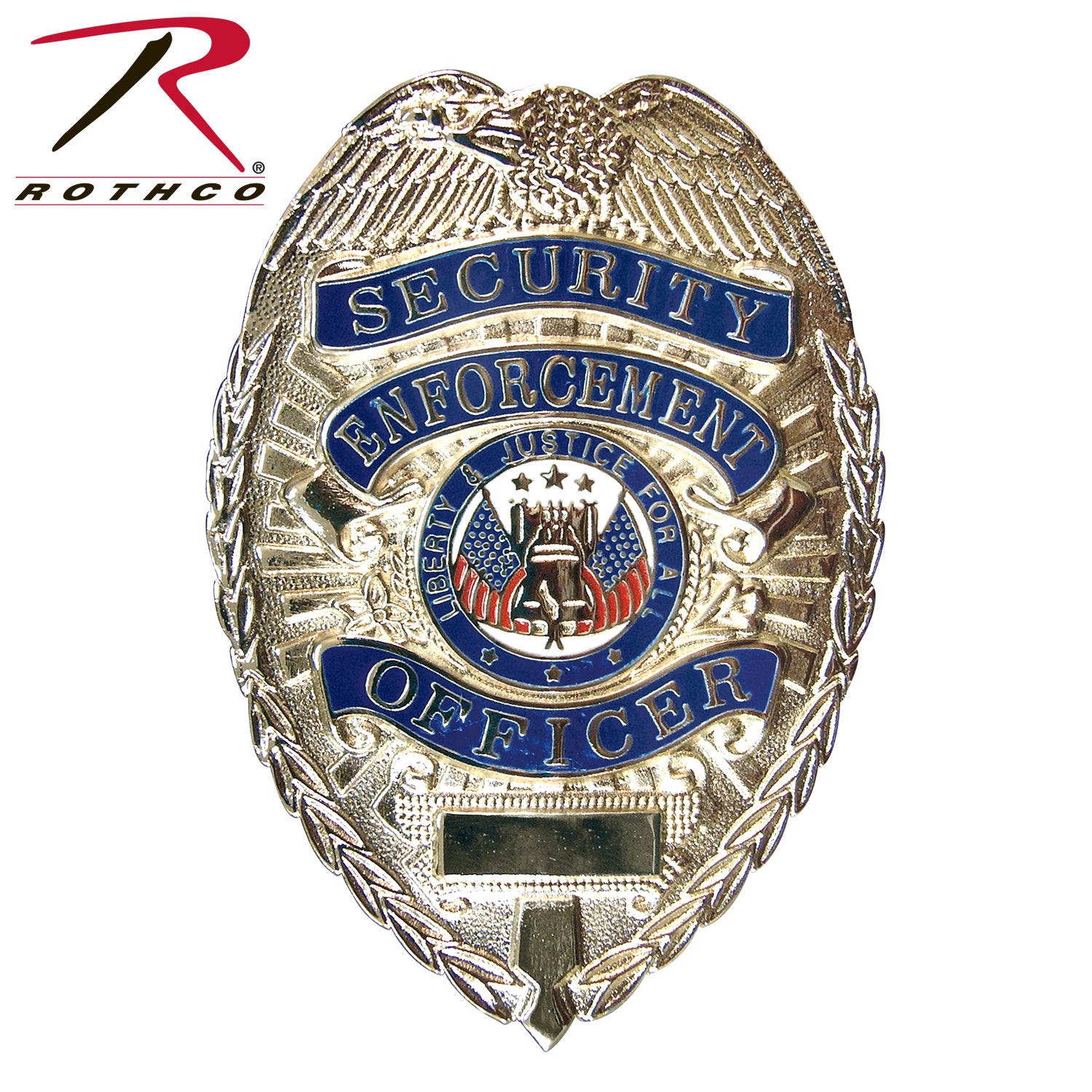 Rothco Deluxe Security Enforcement Officer Badge - Silver, 3 1/8 x 2 1/4 inches