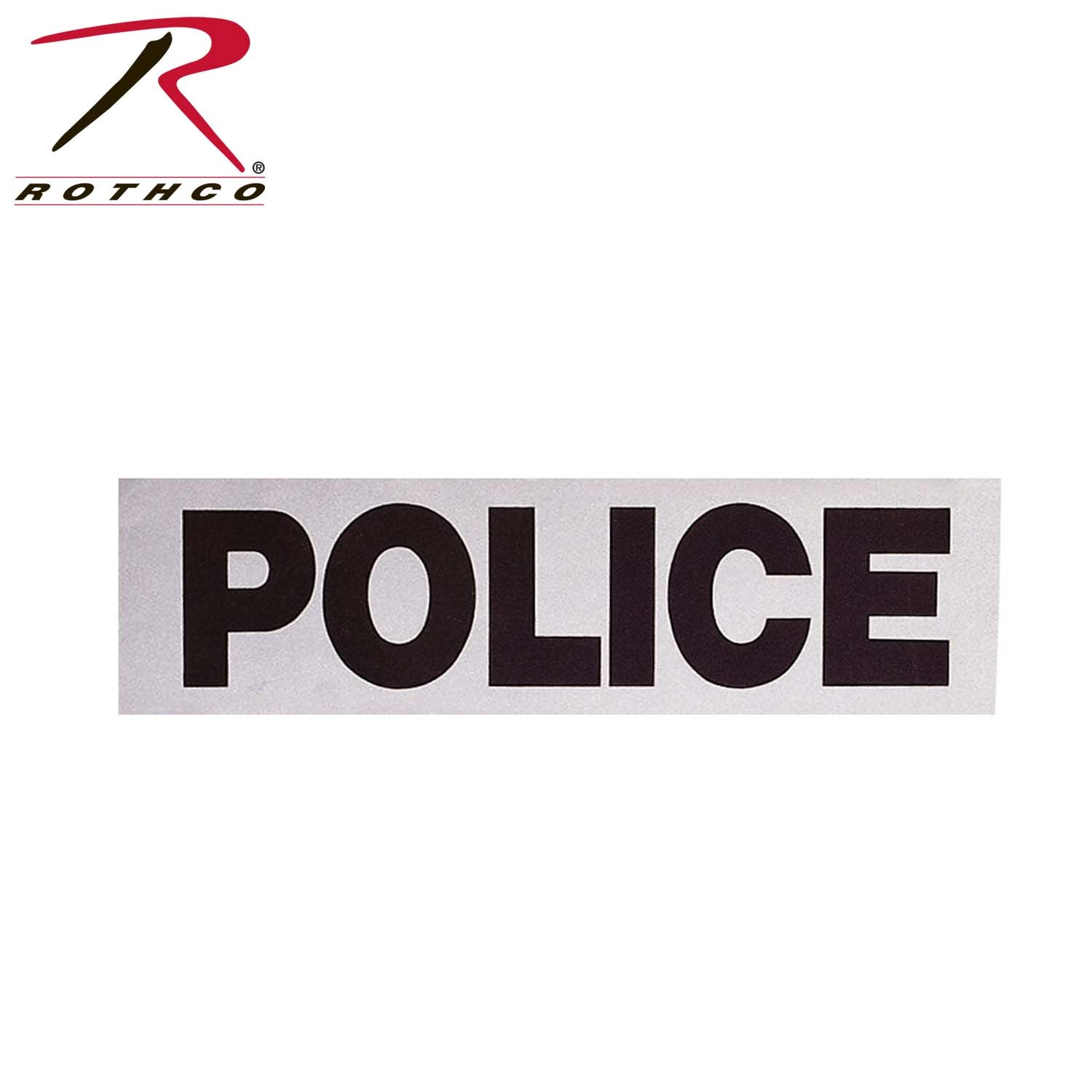 Rothco Reflective Police Patch - Part Number 1920, 3.5 x 12 Inches, Sew-On Design for Uniform Visibility