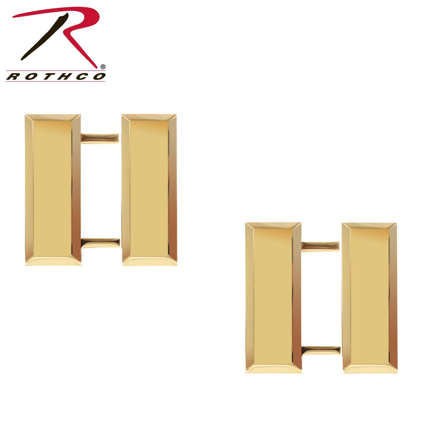 Rothco Captain Rank Insignia Pins - Gold Finish, Part Number 1712