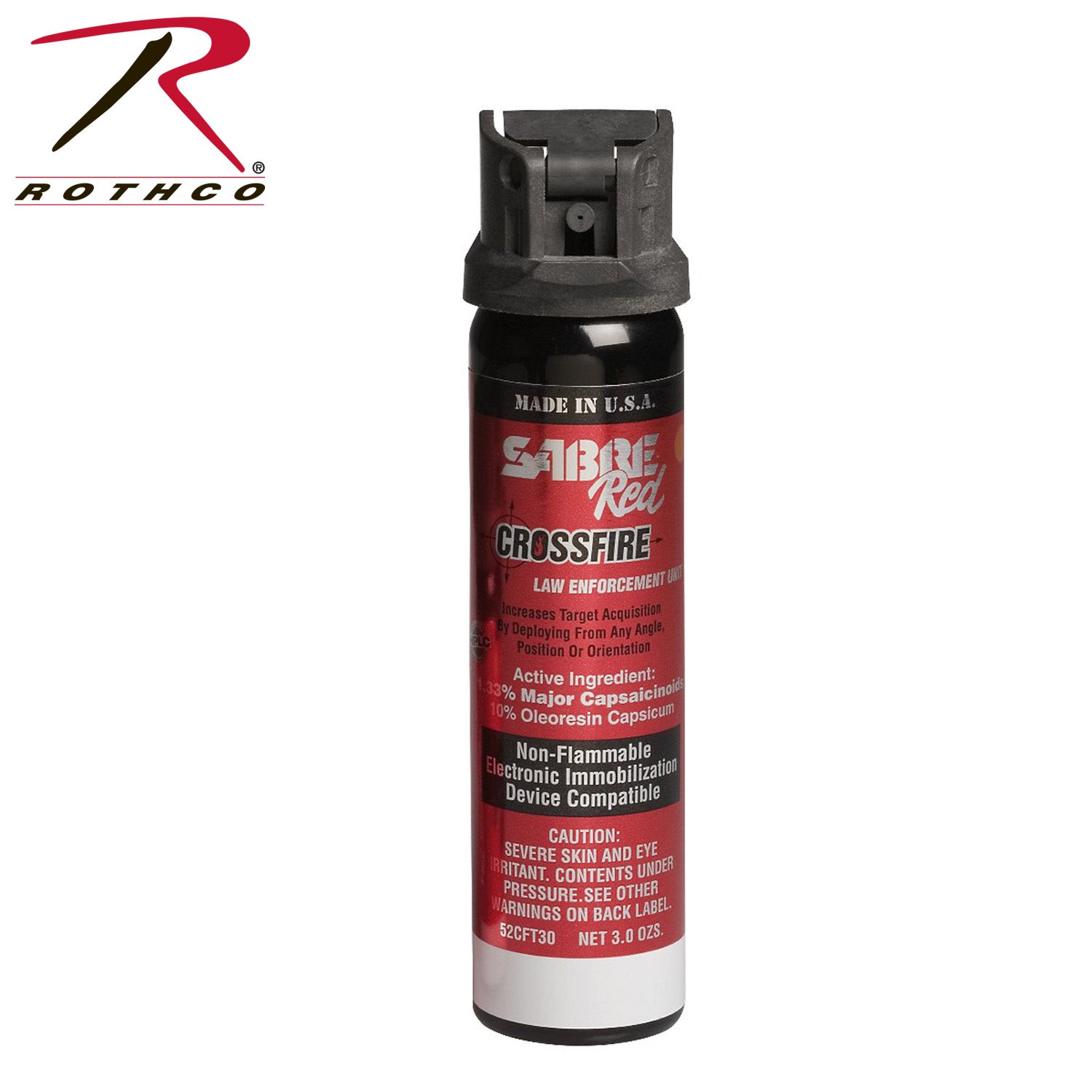 Sabre Red Crossfire Pepper Spray Size Large - Law Enforcement Self-Defense Spray with Crossfire Technology