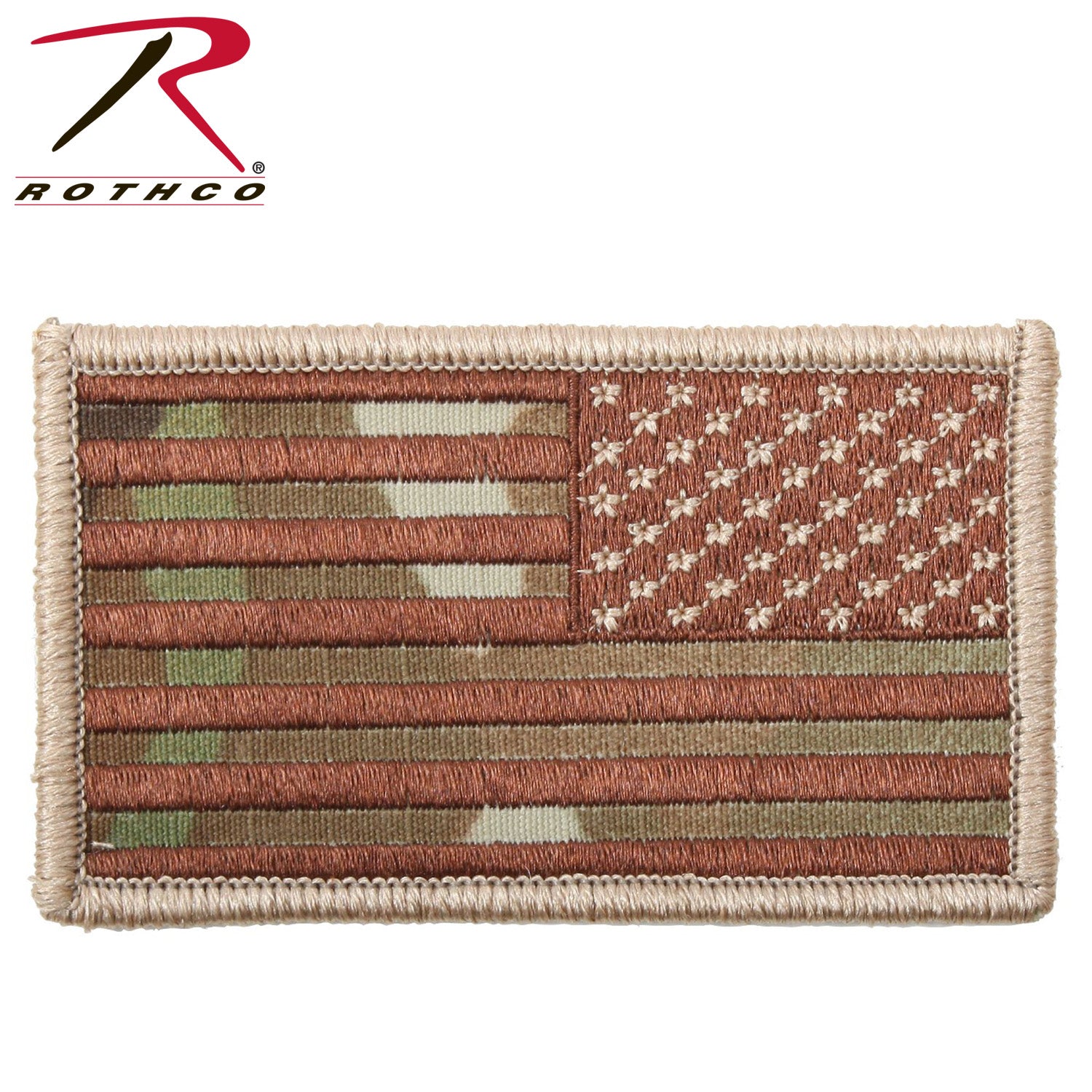 Rothco American Flag Patch with Hook Back - MultiCam Pattern, Part #17772