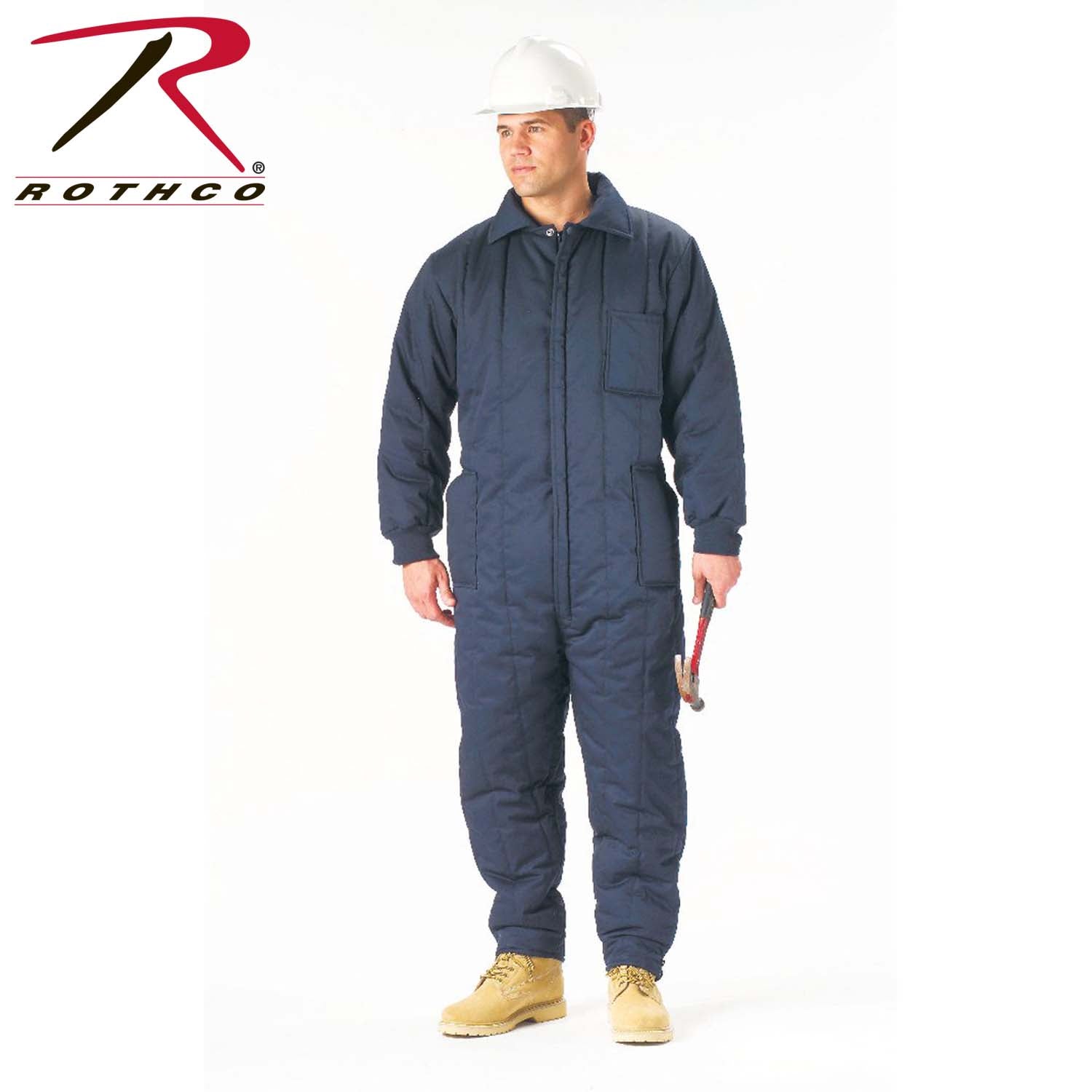 Rothco Insulated Coveralls Navy Blue Size Small for Cold Weather Work and Outdoor Activities