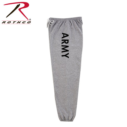 Rothco Physical Training Sweatpants Size M - Comfortable Cotton Blend Joggers with Army Lettering
