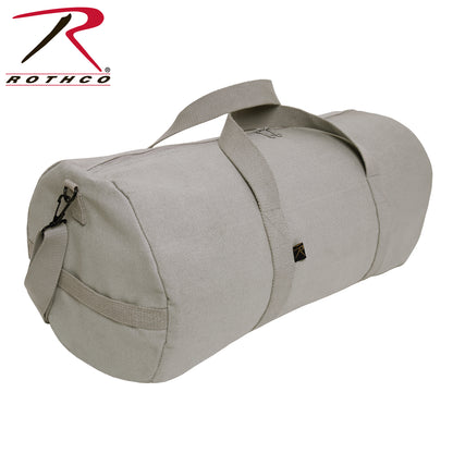 Rothco Canvas Shoulder Duffle Bag Grey – 24 Inch Military-Style Travel and Gym Bag