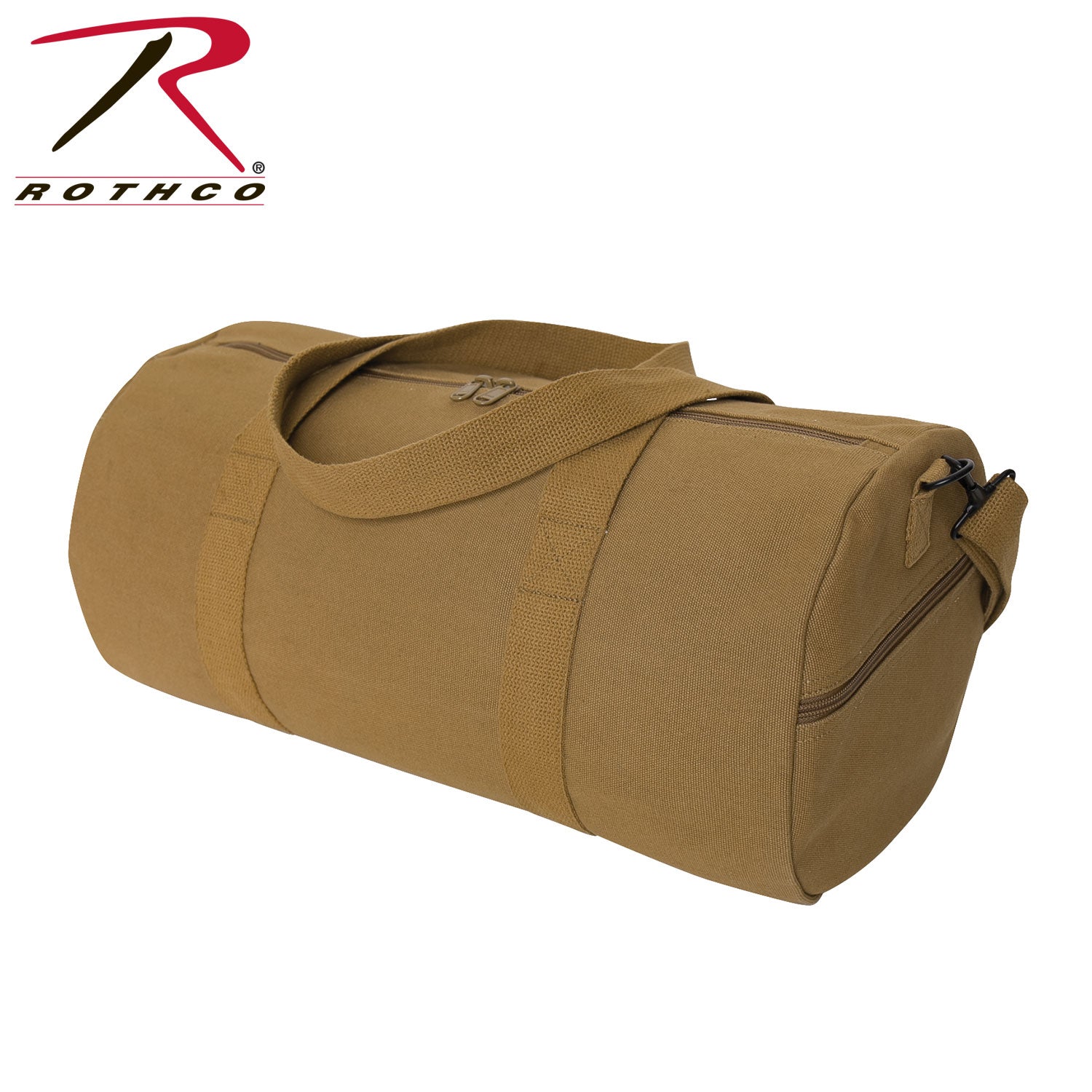 Rothco Canvas Shoulder Duffle Bag 19 Inches in Coyote Brown – Heavy-Duty Military-Style Gear Bag
