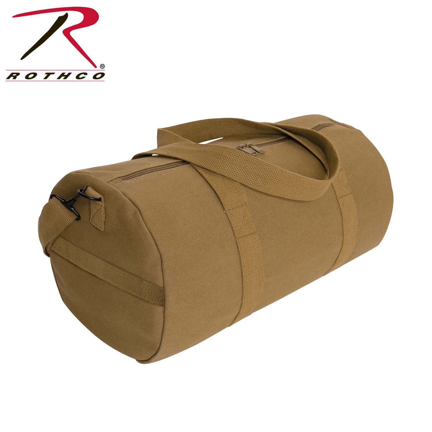 Rothco Canvas Shoulder Duffle Bag 19 Inches in Coyote Brown – Heavy-Duty Military-Style Gear Bag