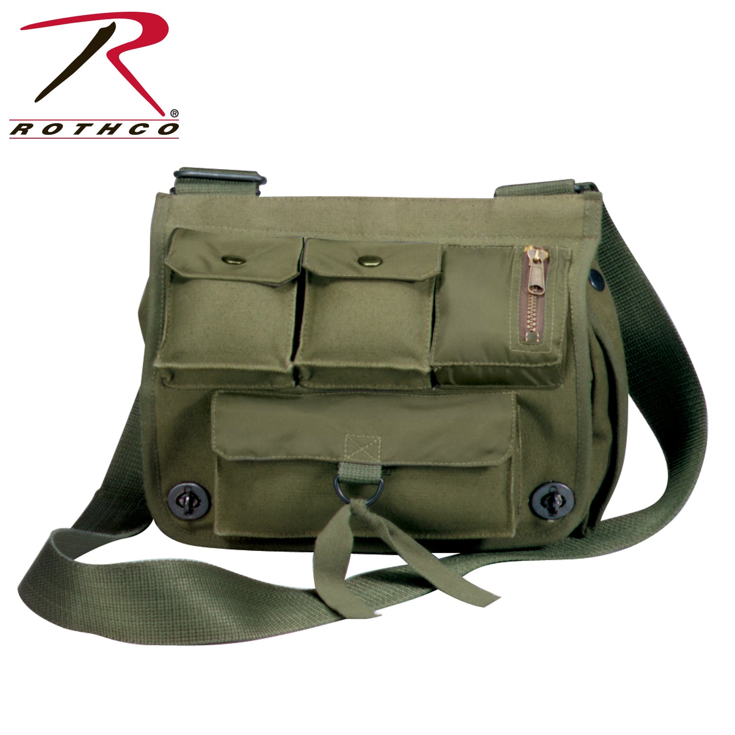 Rothco Venturer Survivor Shoulder Bag Olive Drab – Compact EDC Solution with Water-Resistant Lining and Multiple Pouches