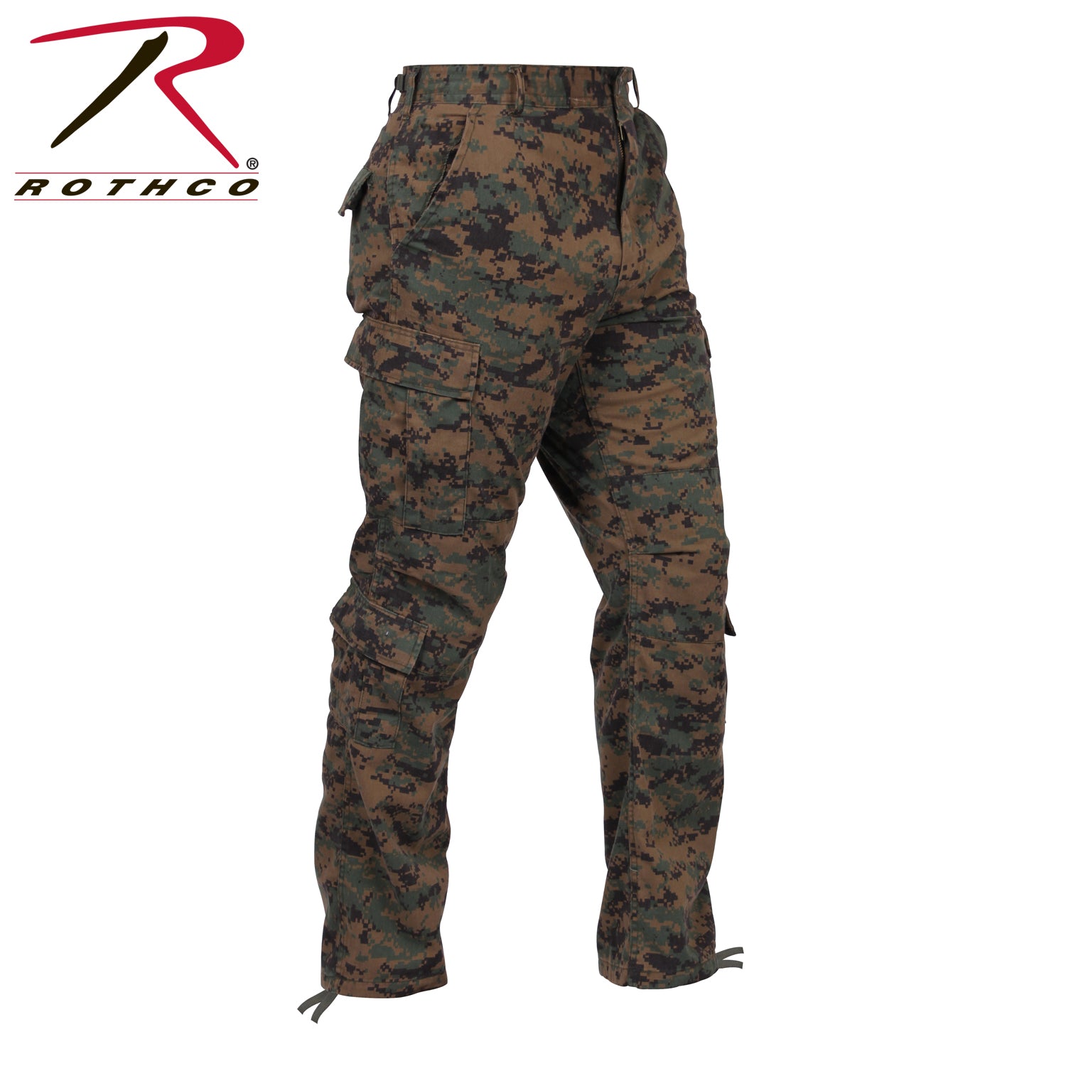 Rothco Vintage Paratrooper Cargo Fatigue Pants in Woodland Digital Camo, Size 2XL