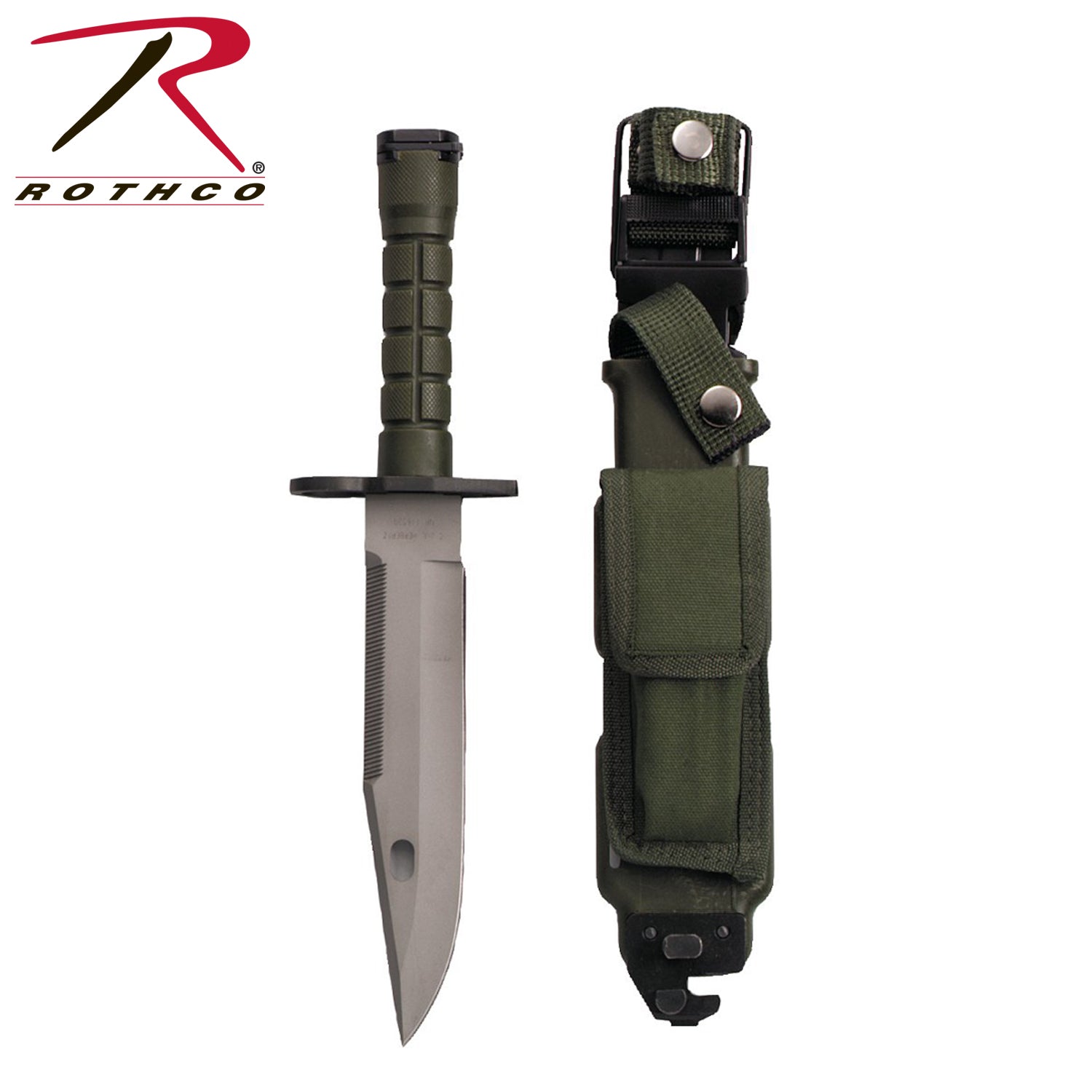 Rothco G.I. Type M-9 Bayonet with Sheath - Olive Drab
