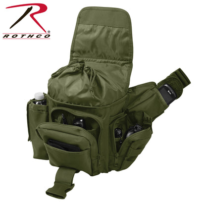 Rothco Advanced Tactical Crossbody Bag Olive Drab - Durable MOLLE Compatible EDC Bag