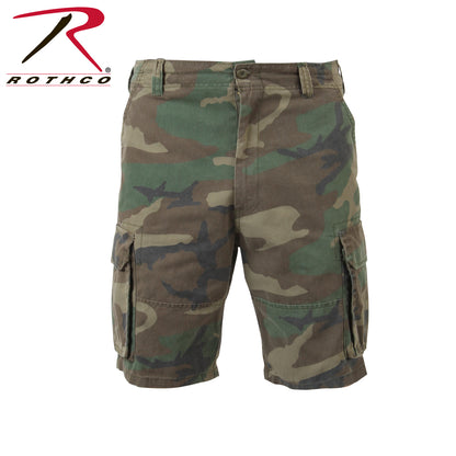 Rothco Vintage Paratrooper Cargo Shorts 3XL Woodland Camo - Durable Tactical Military Style