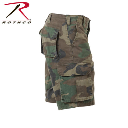 Rothco Vintage Paratrooper Cargo Shorts 3XL Woodland Camo - Durable Tactical Military Style