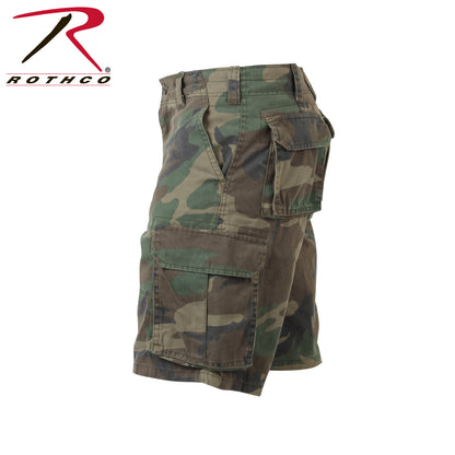 Rothco Vintage Paratrooper Cargo Shorts 3XL Woodland Camo - Durable Tactical Military Style