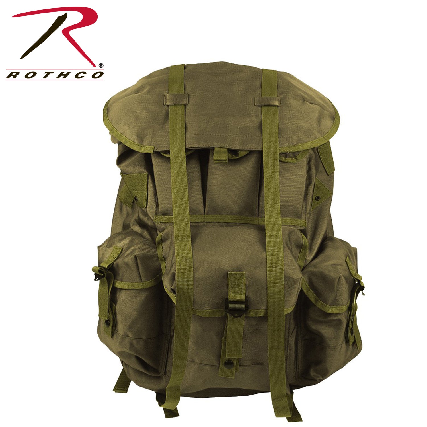 Rothco G.I. Type Large Alice Pack with Frame Olive Drab - Heavy-Duty Tactical Backpack for Camping and Hiking
