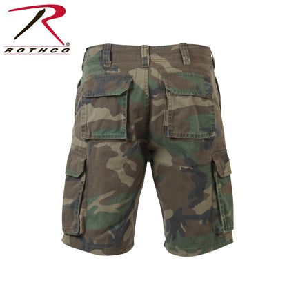 Rothco Vintage Paratrooper Cargo Shorts 3XL Woodland Camo - Durable Tactical Military Style