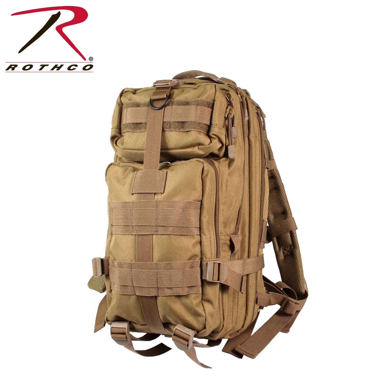 Rothco Medium Transport Pack Coyote Brown – 25L Tactical Backpack with MOLLE Webbing and Heavy-Duty Construction