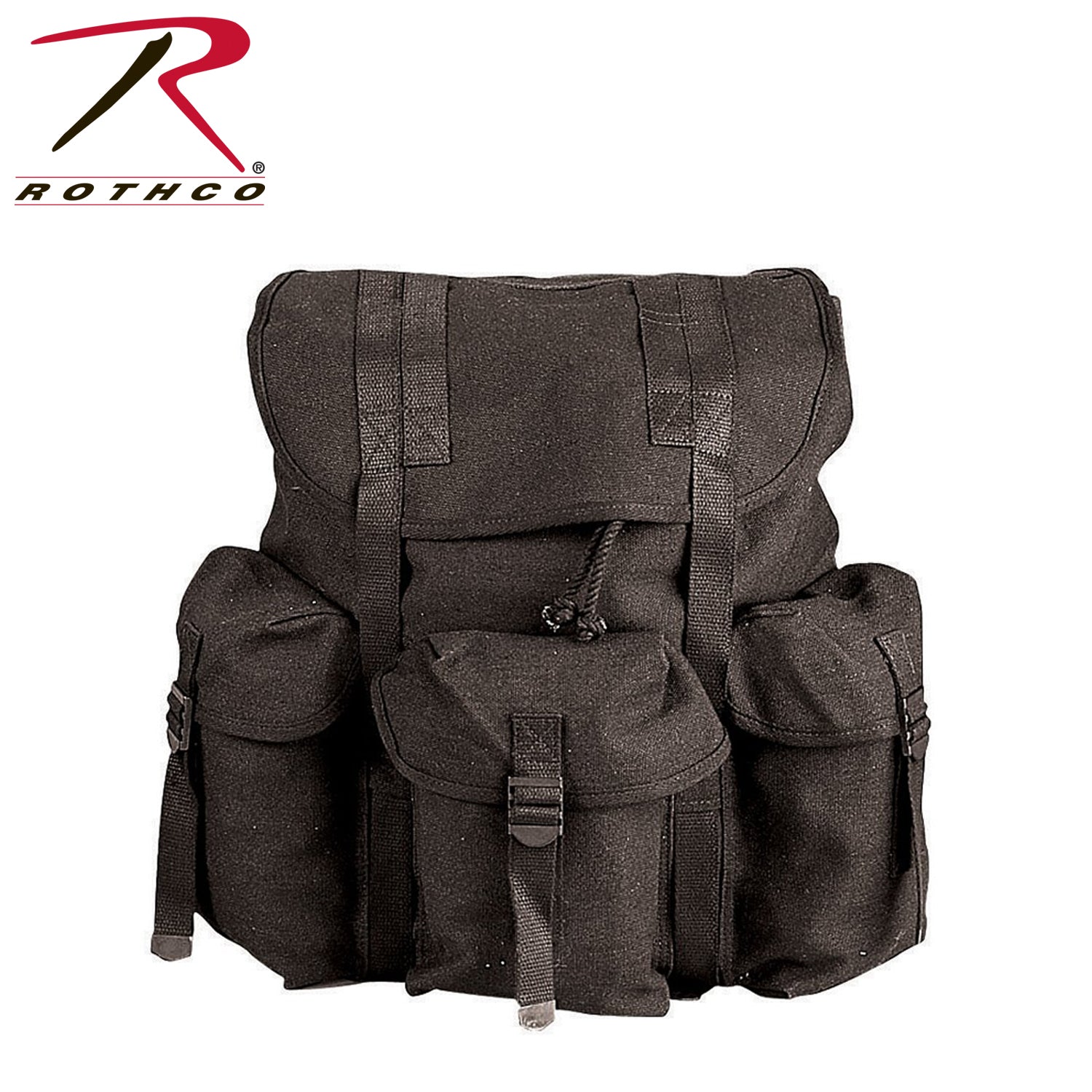 Rothco Heavyweight Mini Alice Pack Black - 20L Tactical Canvas Backpack