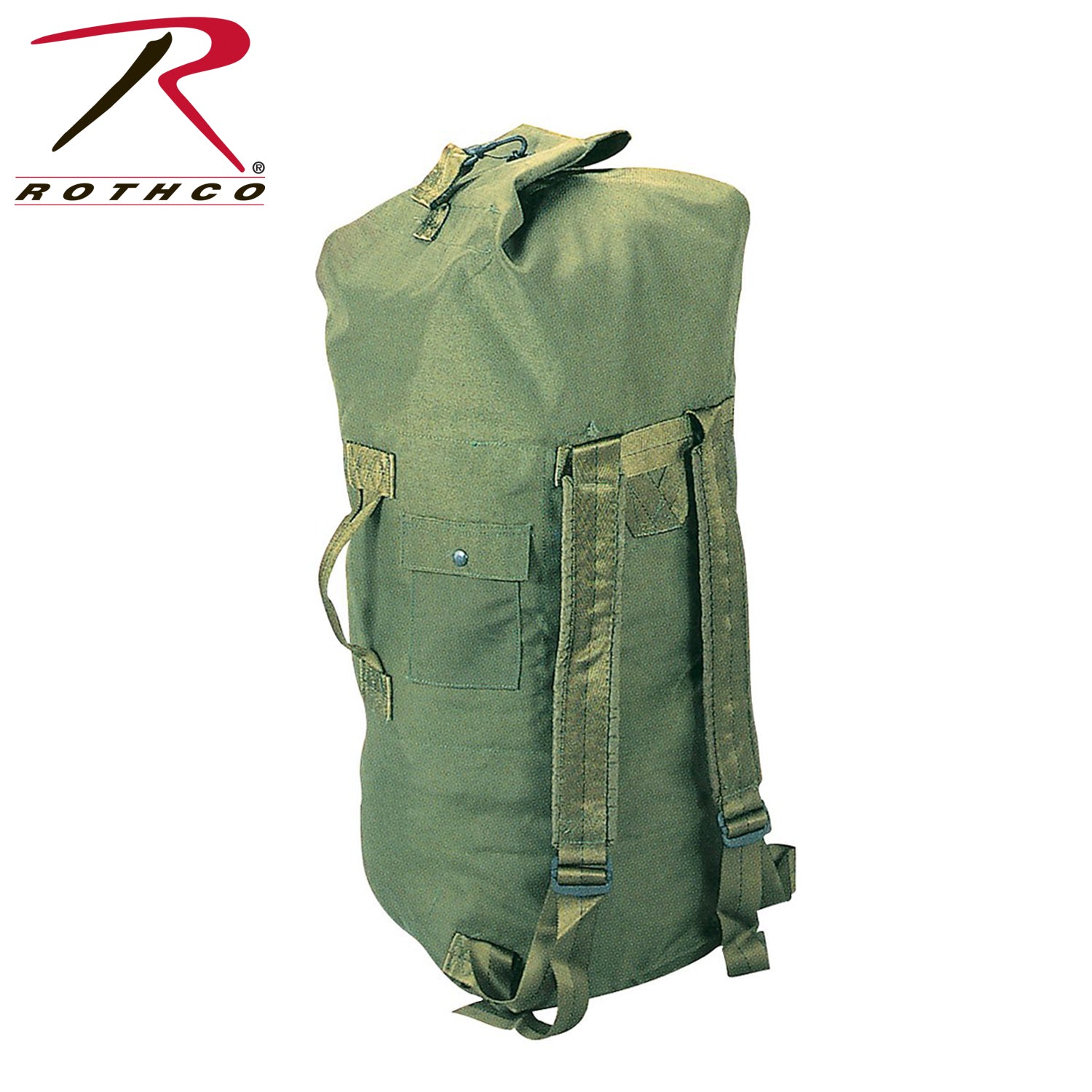Rothco G.I. Type Enhanced Double Strap Duffle Bag Olive Drab – Durable Military-Style Travel Gear