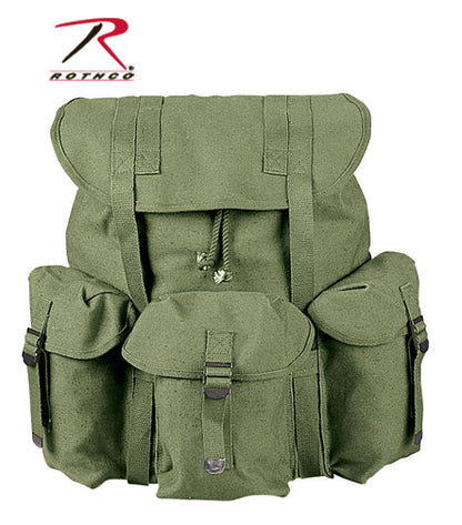 Rothco Heavyweight Mini Alice Pack Olive Drab - Durable 20L Canvas Backpack for Outdoor Adventures