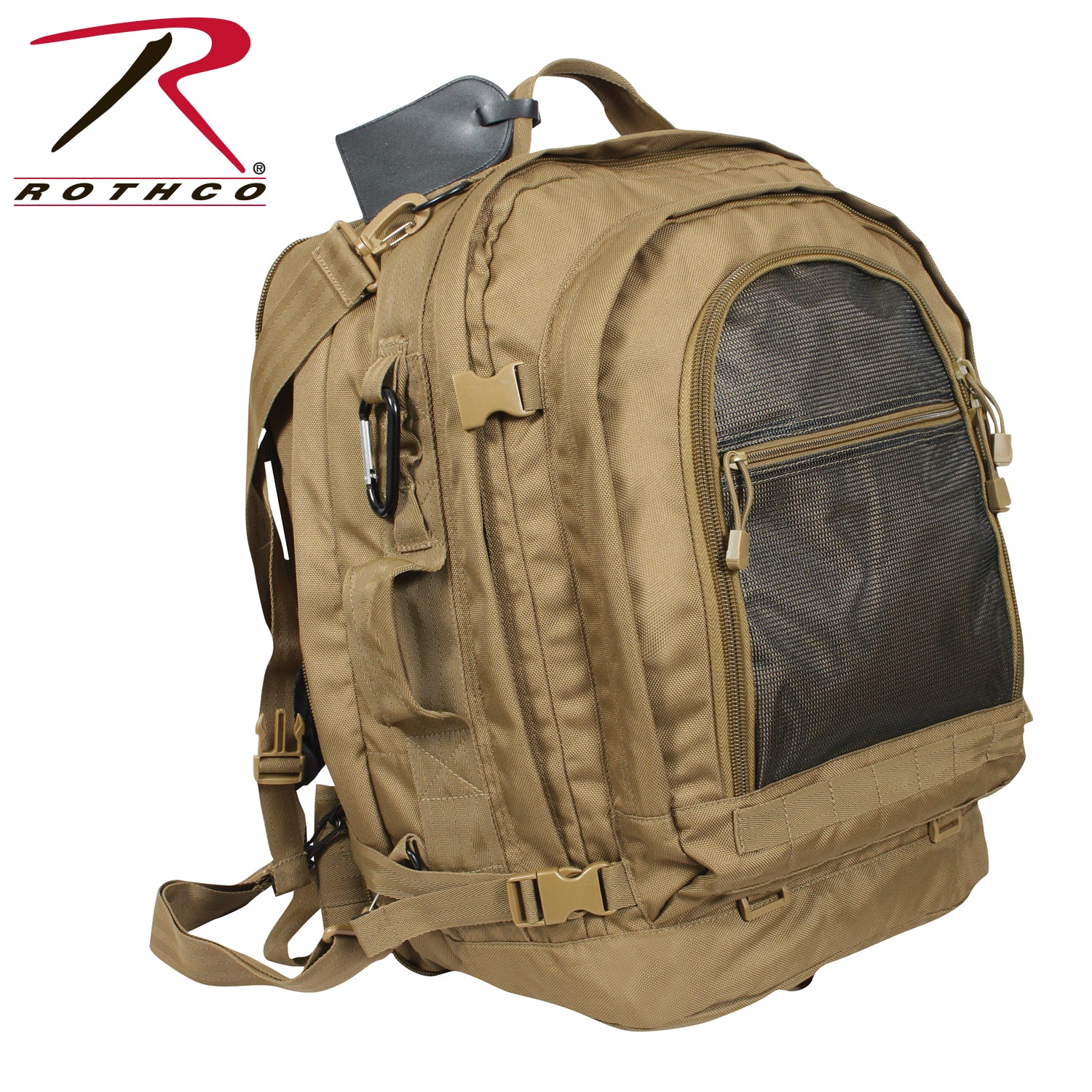 Rothco Move Out Tactical Travel Backpack Coyote Brown – Versatile 3-Mode Carrying Rugged Bag