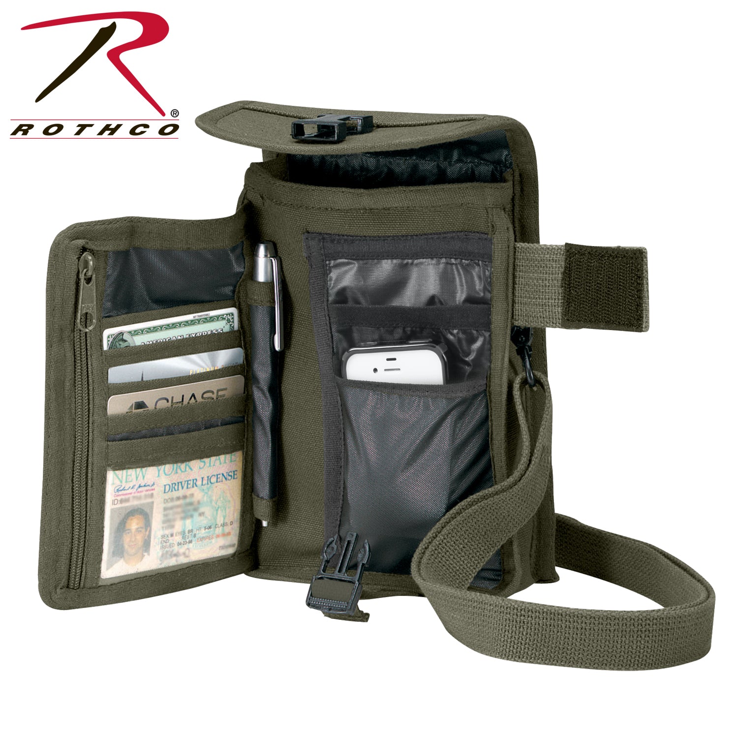 Rothco Canvas Travel Portfolio Bag Olive Drab Part #2325-OD
