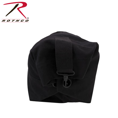 Rothco G.I. Style Canvas Double Strap Duffle Bag Black - Heavy Duty Travel and Tactical Gear Bag