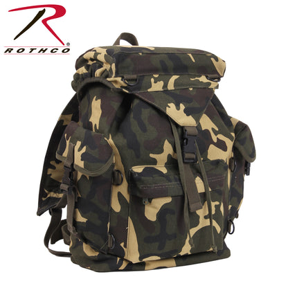 Rothco Canvas Outdoorsman Rucksack - Heavy-Duty Outdoor Backpack with Multiple Storage Options