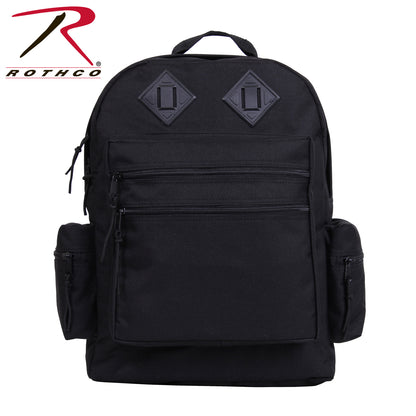 Rothco Deluxe Day Pack Black - Rugged 16-inch Backpack with Multiple Storage Compartments