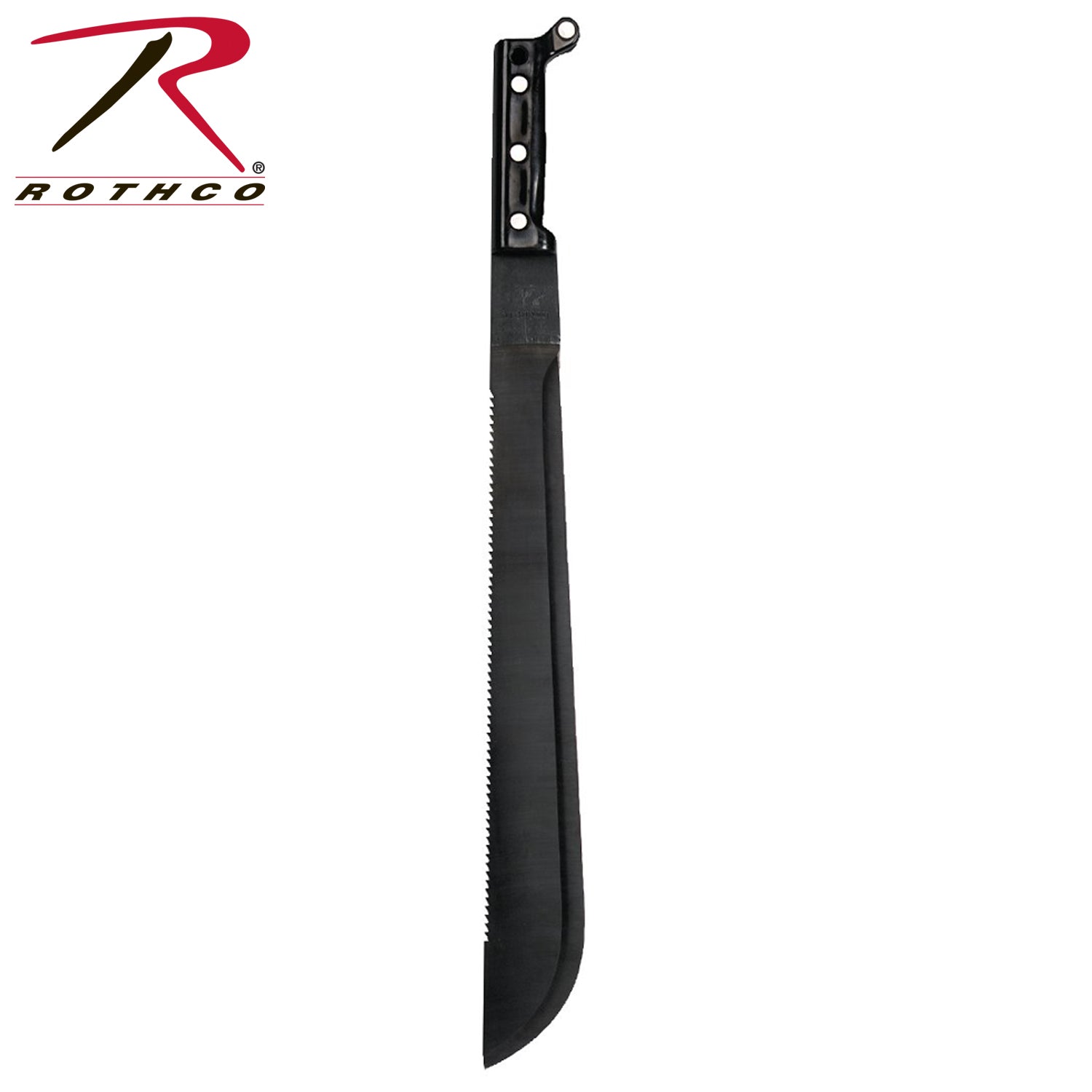 Rothco G.I Style 18-Inch Sawback Machete with Black Oxide Blade and Flame Resistant Handle