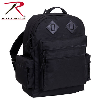 Rothco Deluxe Day Pack Black - Rugged 16-inch Backpack with Multiple Storage Compartments