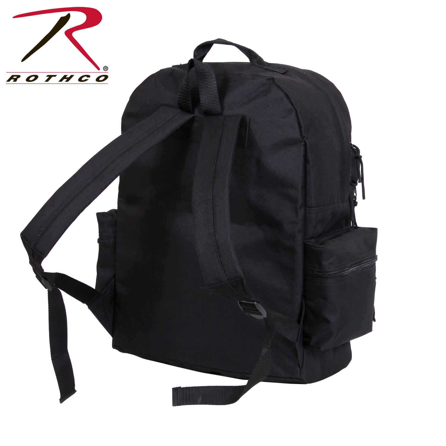 Rothco Deluxe Day Pack Black - Rugged 16-inch Backpack with Multiple Storage Compartments
