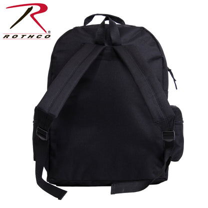 Rothco Deluxe Day Pack Black - Rugged 16-inch Backpack with Multiple Storage Compartments
