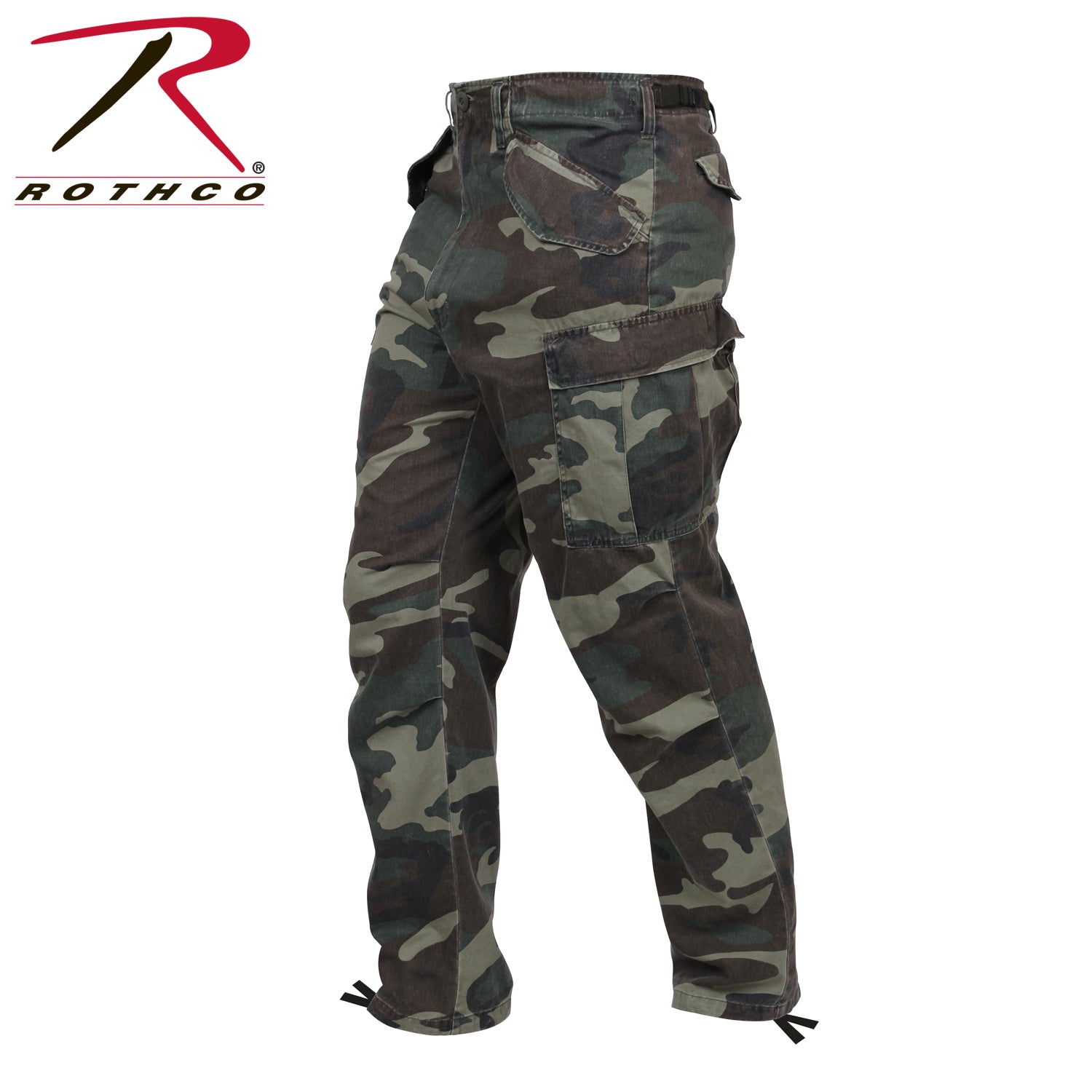 Rothco Vintage M-65 Field Pants in Woodland Camo Size M – Durable Military-Style Trousers