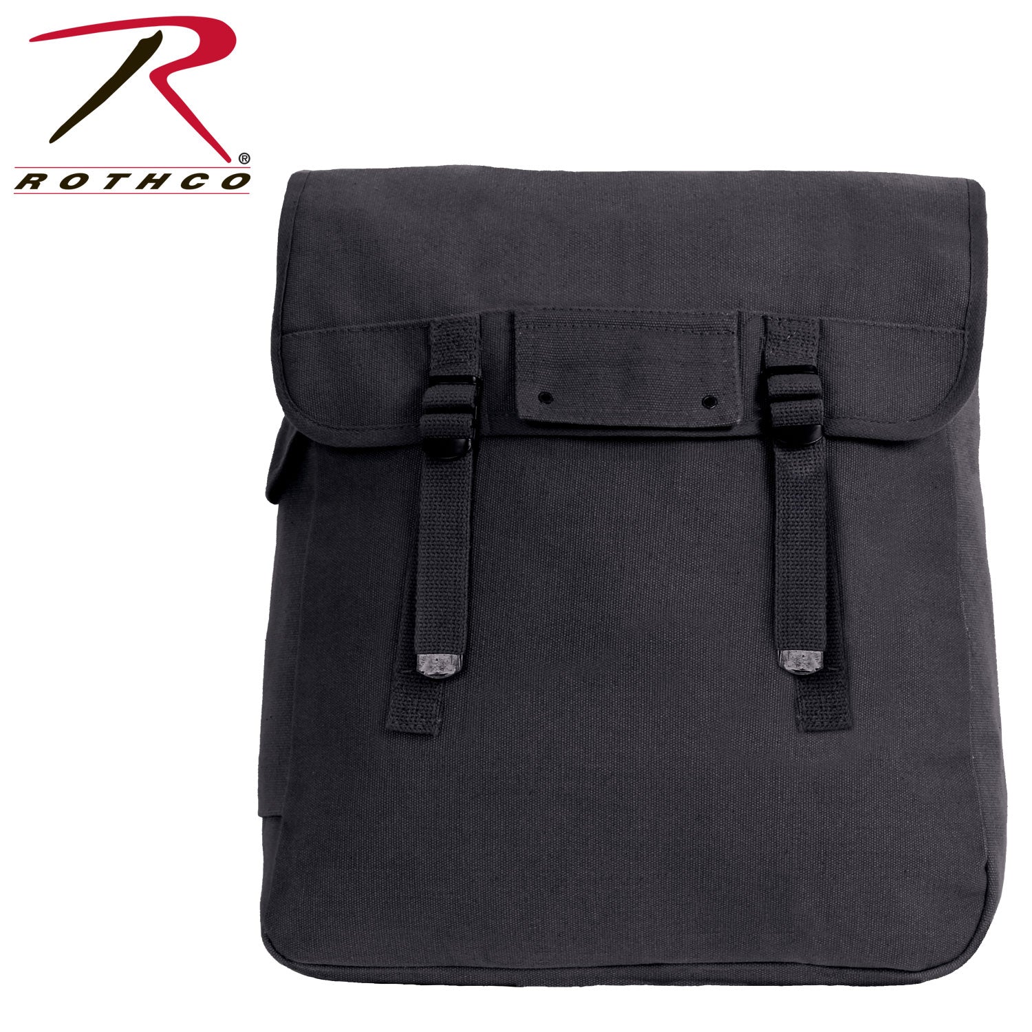Rothco Canvas Jumbo Musette Bag Black – Versatile 18L Military-Style Canvas Bag with Adjustable Straps