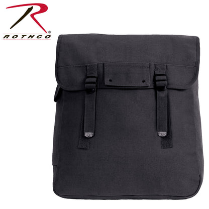 Rothco Canvas Jumbo Musette Bag Black – Versatile 18L Military-Style Canvas Bag with Adjustable Straps