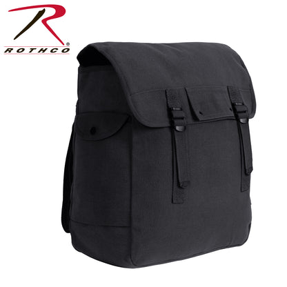 Rothco Canvas Jumbo Musette Bag Black – Versatile 18L Military-Style Canvas Bag with Adjustable Straps