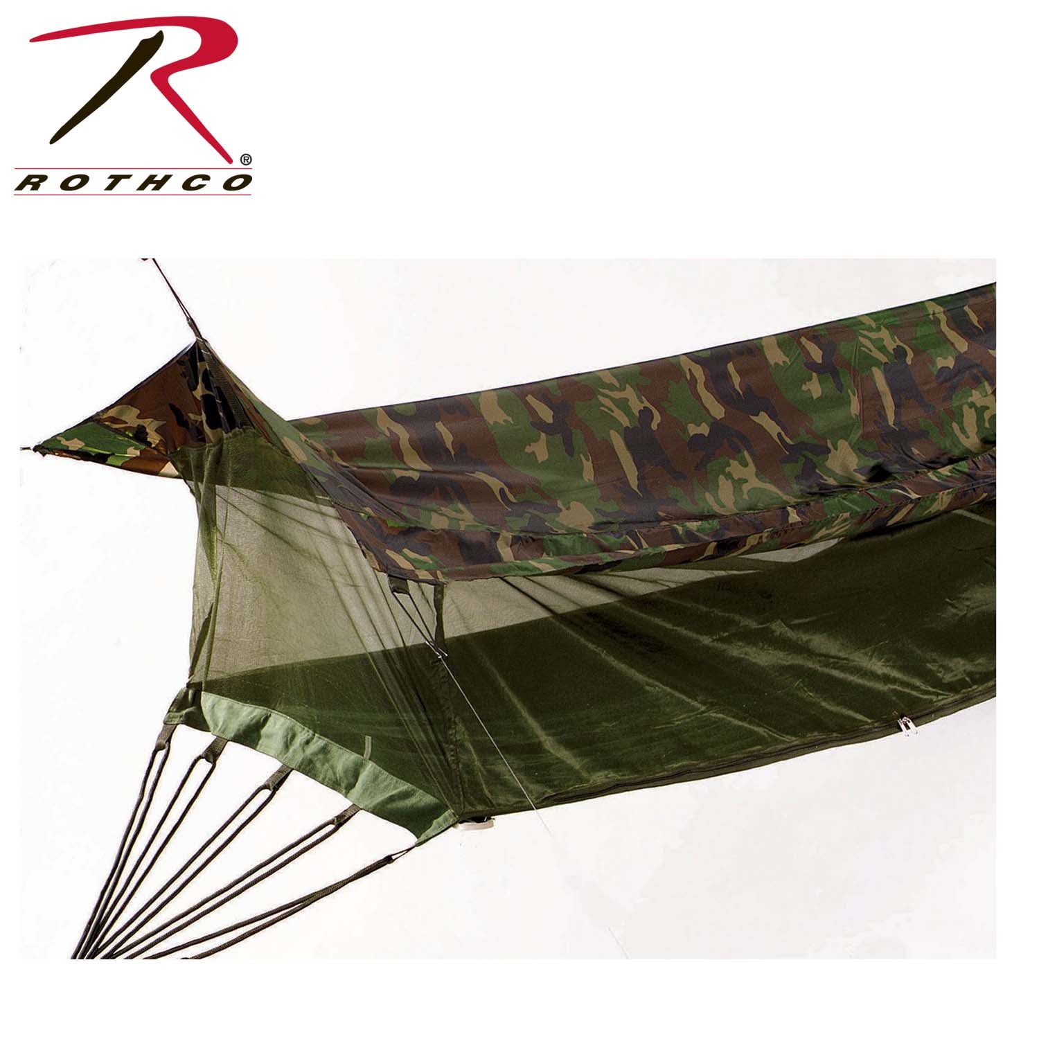 Rothco Jungle Hammock Woodland Camo with Mosquito Net and Rain Fly