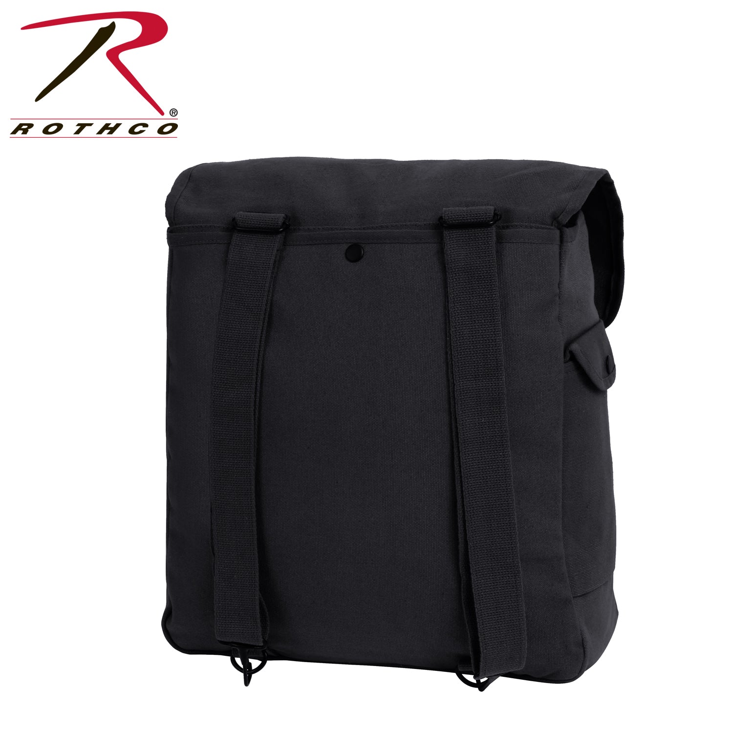 Rothco Canvas Jumbo Musette Bag Black – Versatile 18L Military-Style Canvas Bag with Adjustable Straps
