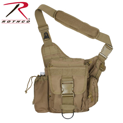 Rothco Advanced Tactical Crossbody Bag Coyote Brown - Durable MOLLE Compatible EDC Bag
