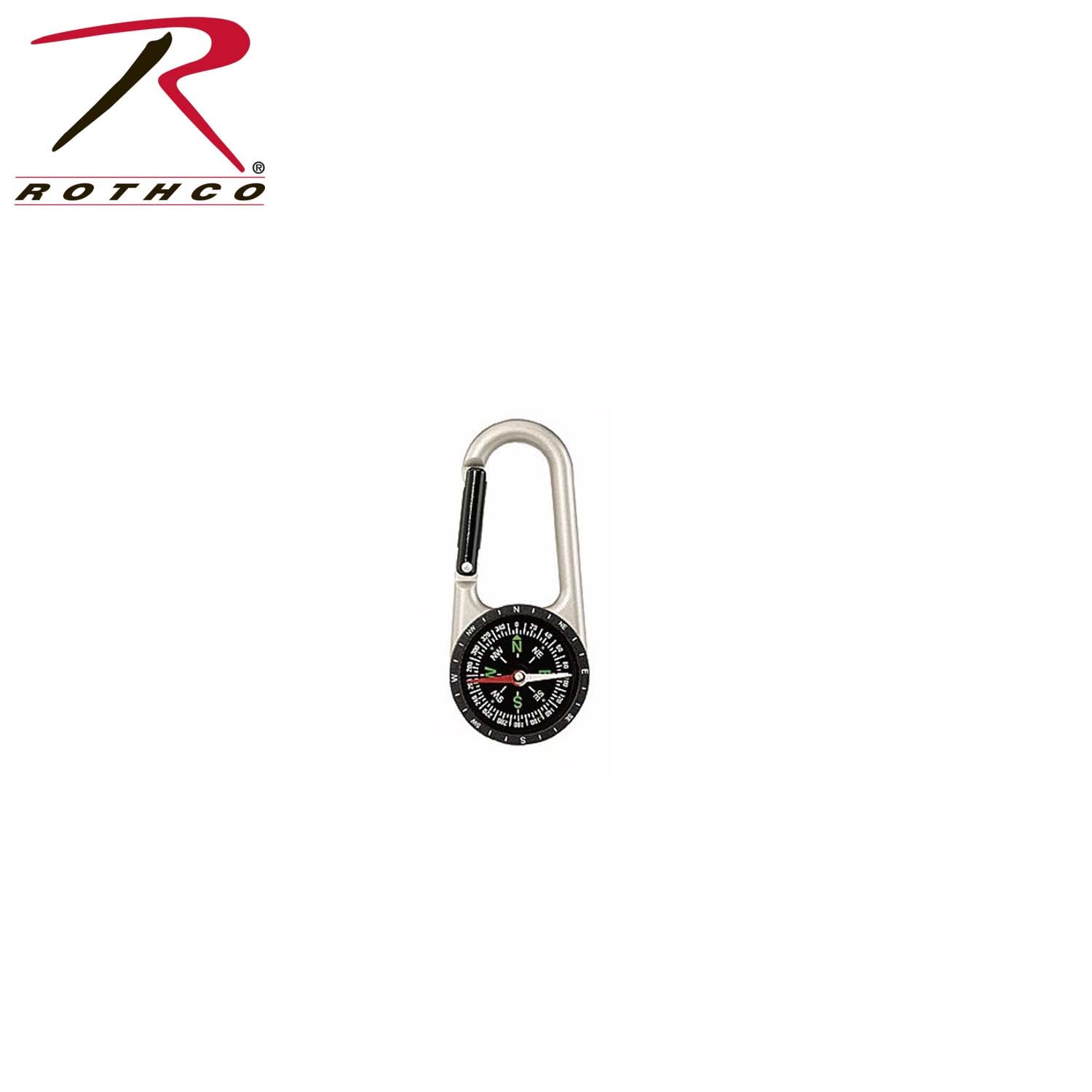 Rothco Carabiner Compass with Metal Clip for Outdoor Navigation