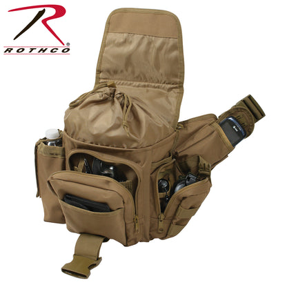 Rothco Advanced Tactical Crossbody Bag Coyote Brown - Durable MOLLE Compatible EDC Bag