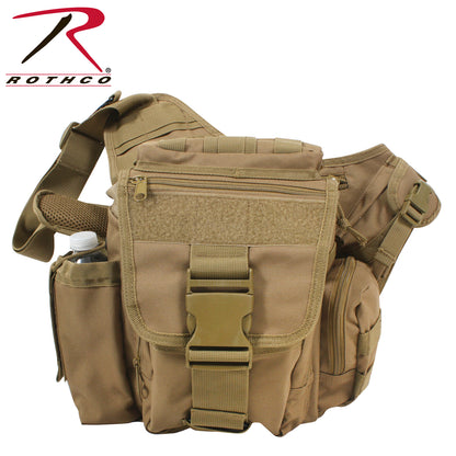 Rothco Advanced Tactical Crossbody Bag Coyote Brown - Durable MOLLE Compatible EDC Bag