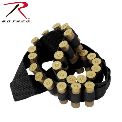 Rothco Shotgun Shell Bandolier Black – Ammunition Carrier for Hunting and Shooting Sports