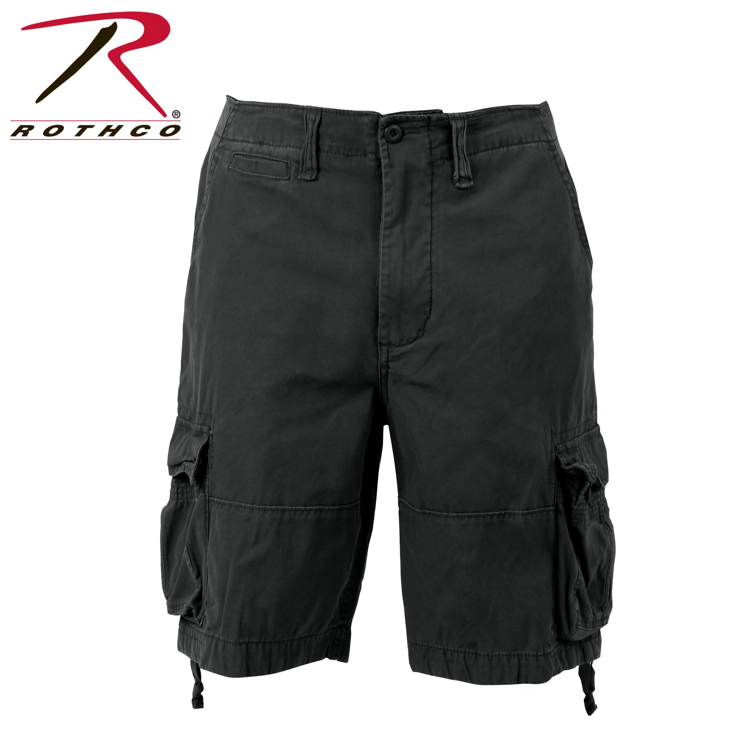 Rothco Vintage Infantry Utility Cargo Shorts 2XL in Black