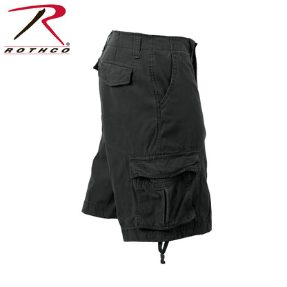 Rothco Vintage Infantry Utility Cargo Shorts 2XL in Black