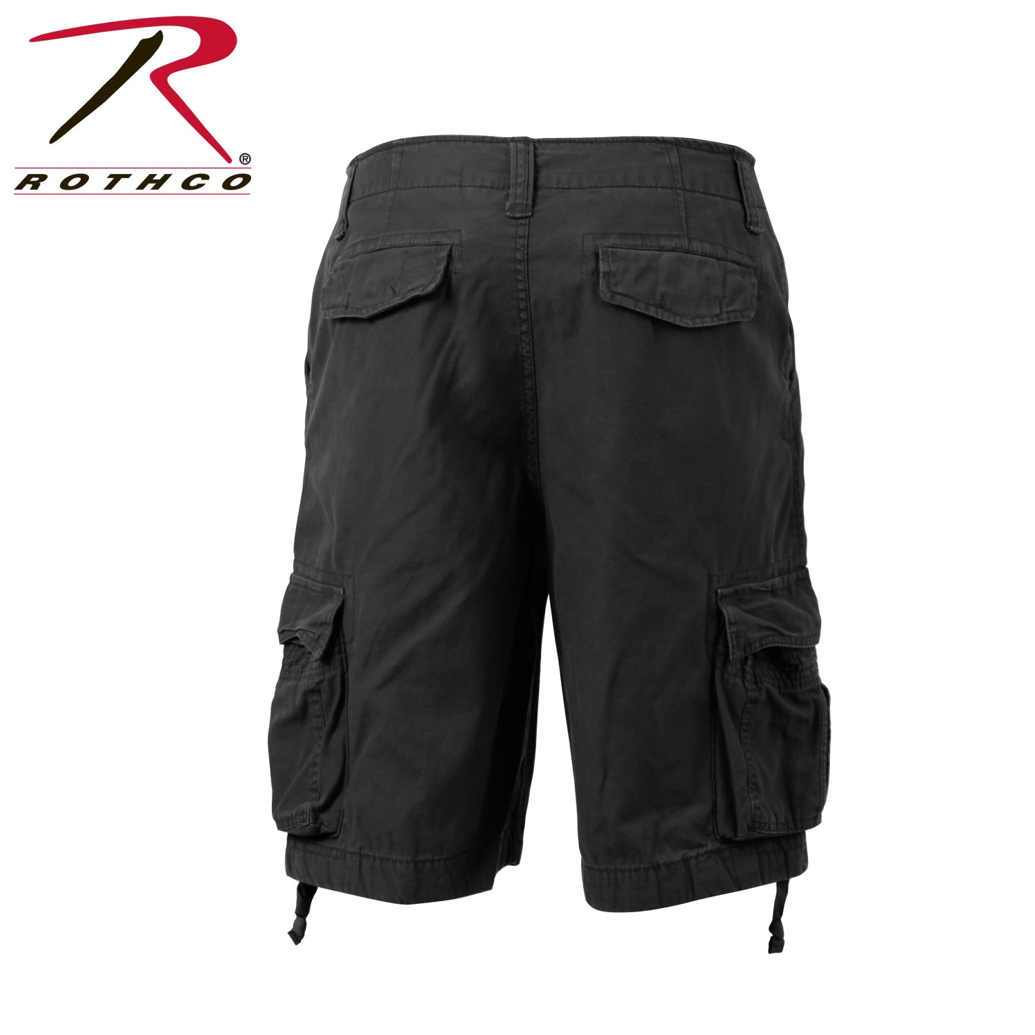 Rothco Vintage Infantry Utility Cargo Shorts 2XL in Black
