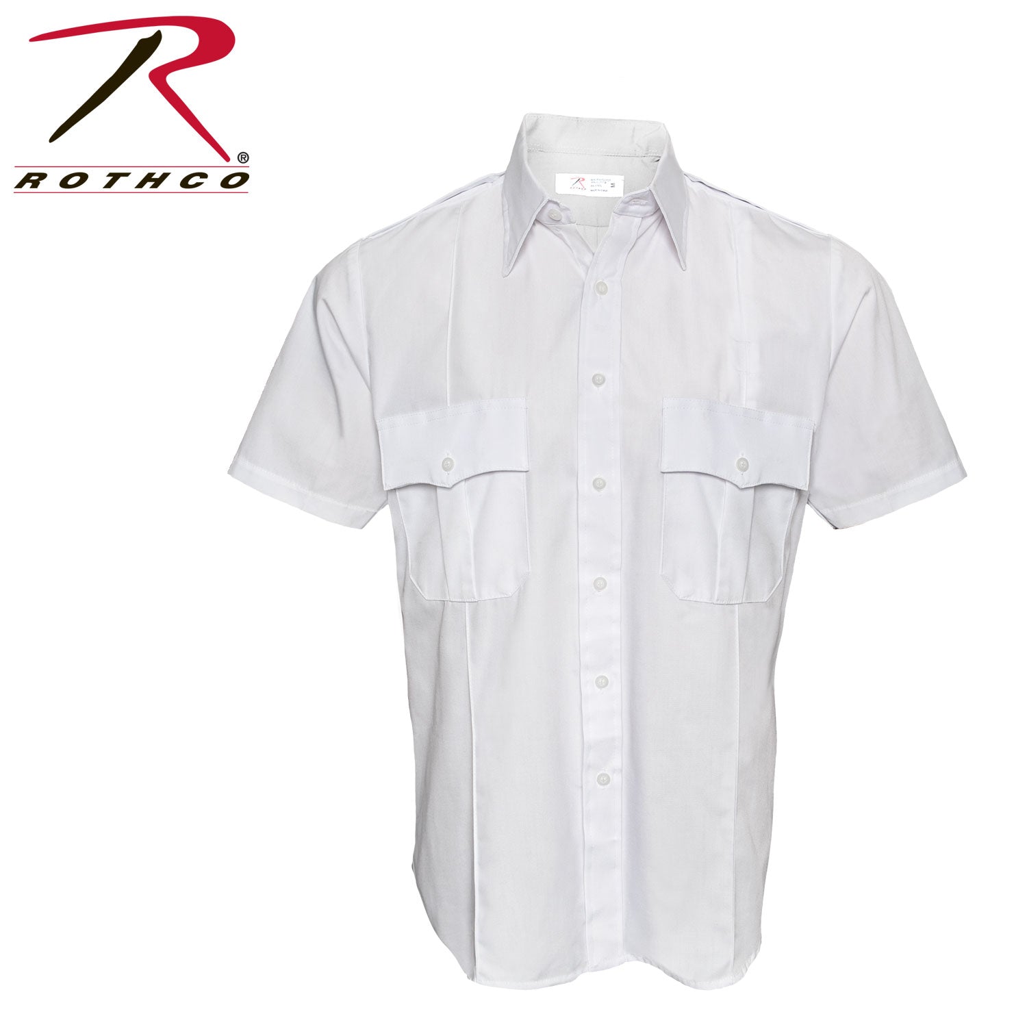 Rothco Short Sleeve Uniform Shirt White Size M - Professional Tactical Duty Shirt