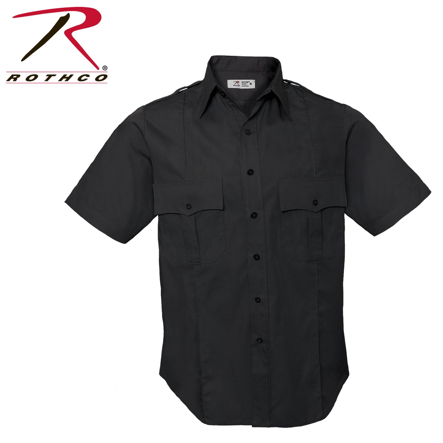 Rothco Short Sleeve Uniform Shirt in Midnight Navy Blue, Size Small